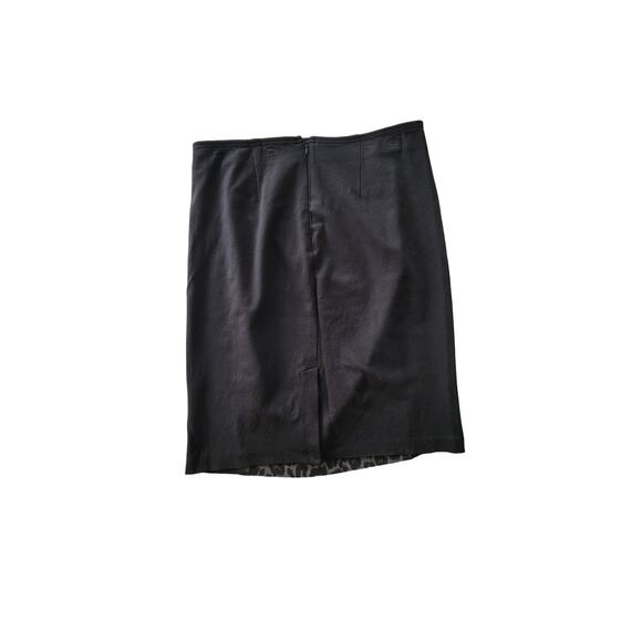 Chico's Stretchy Knit Leopard Print Color Block Pencil Skirt Career Wear Size 10 - Picture 5 of 5